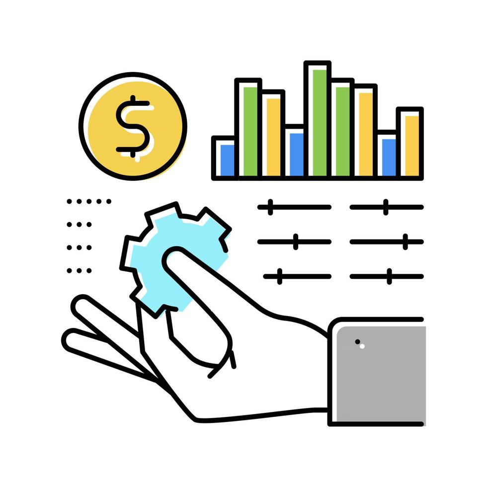 verordening financiën kleur pictogram vectorillustratie vector