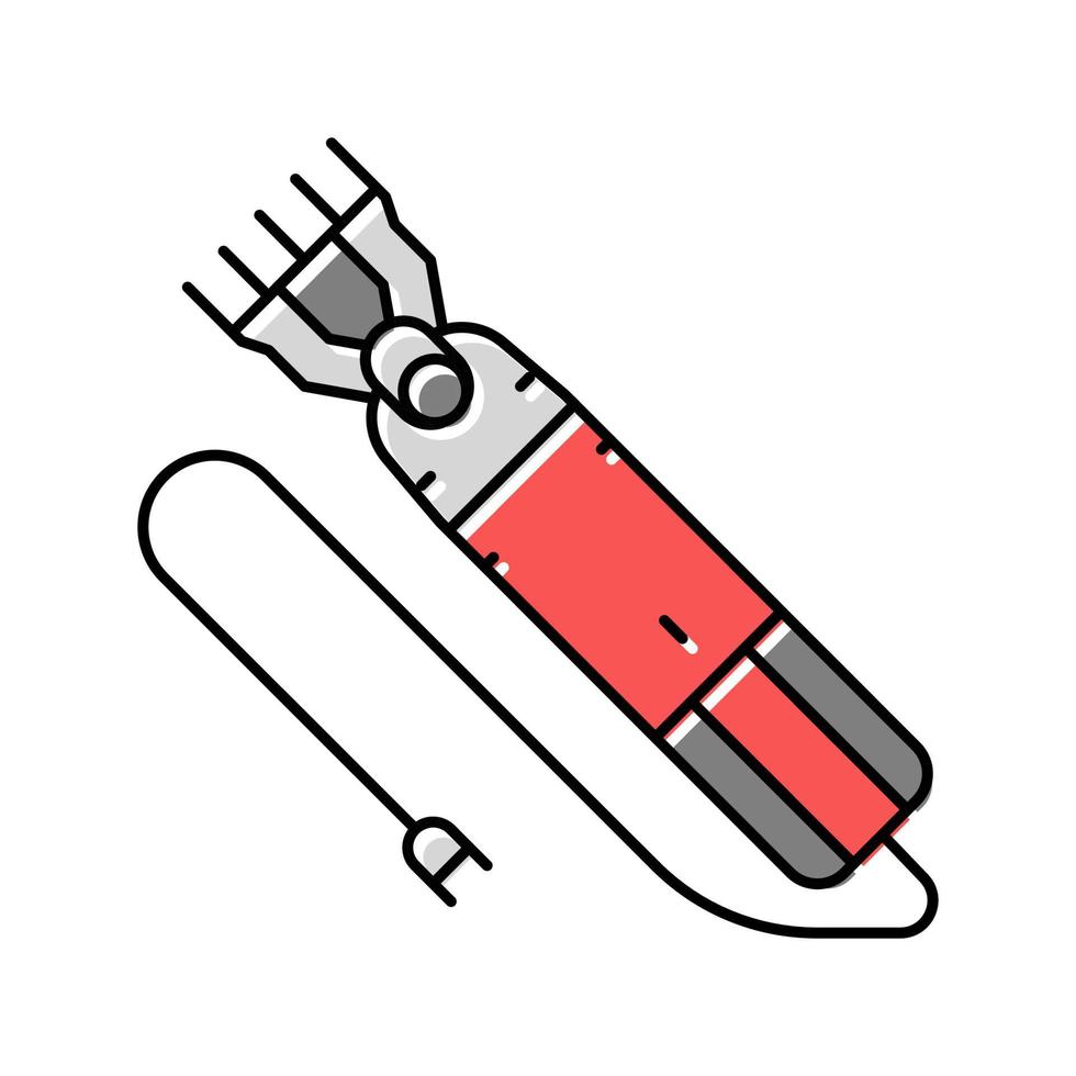 scheerbeurt schapen elektrisch gereedschap kleur pictogram vectorillustratie vector