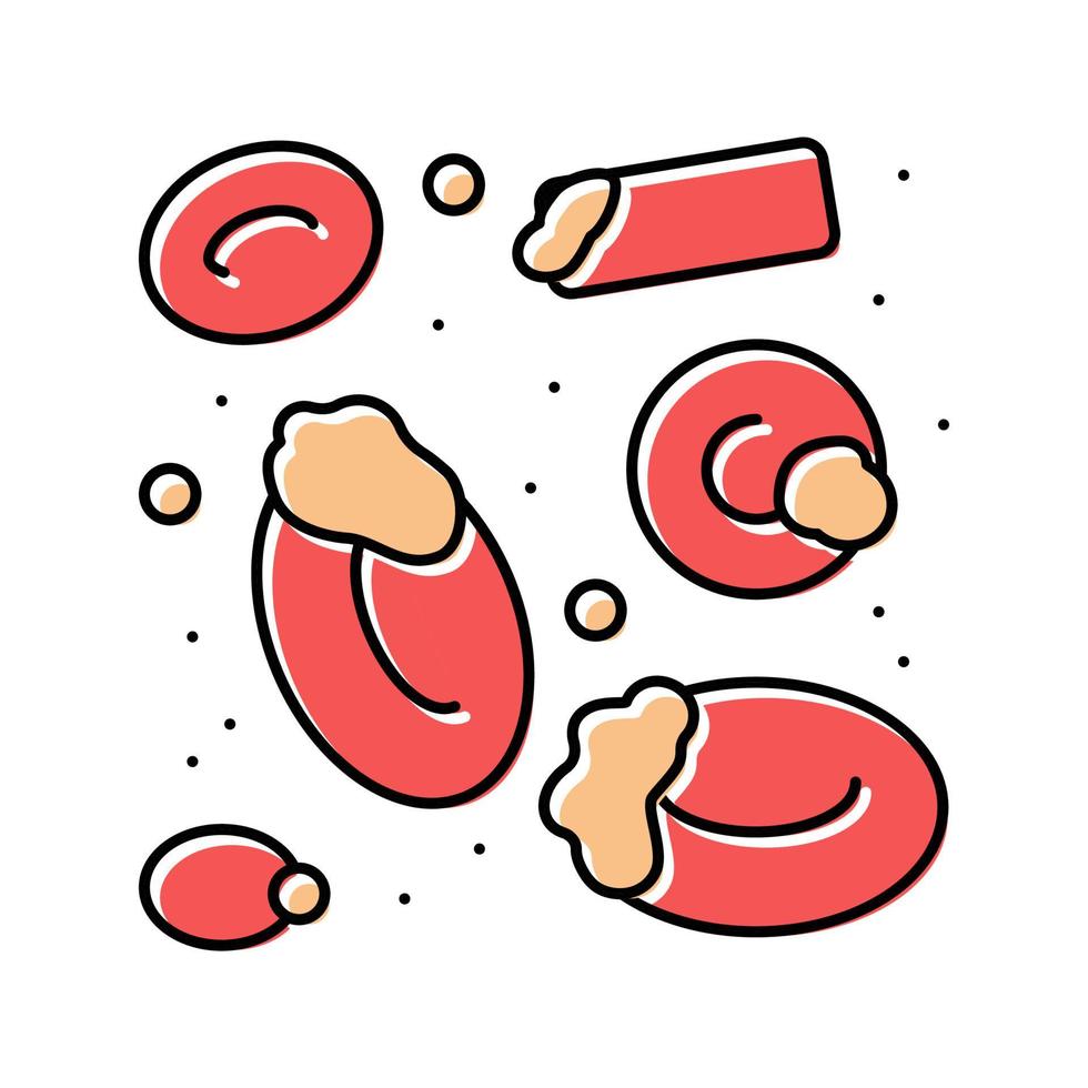auto-immuun hemolytische anemie ziek kleur pictogram vectorillustratie vector