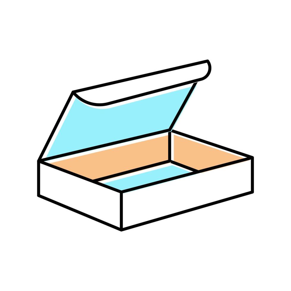 het leveren van pakket box kleur pictogram vectorillustratie vector