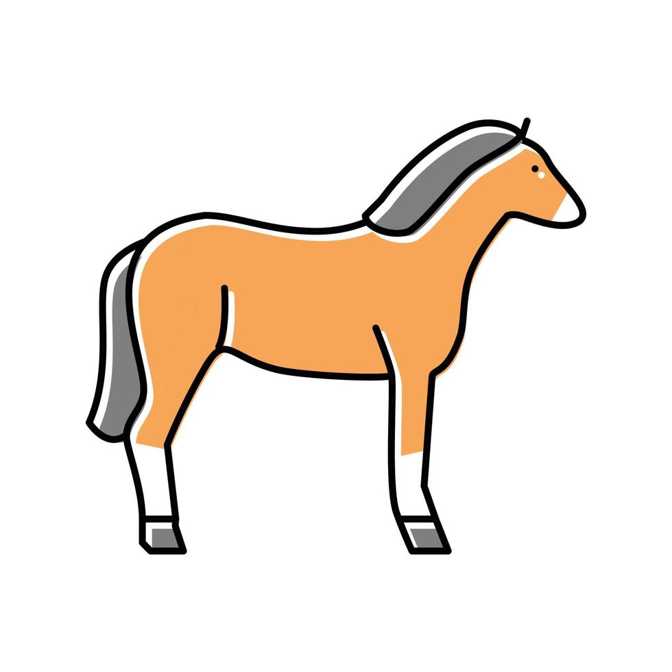 paard dier kleur pictogram vectorillustratie vector