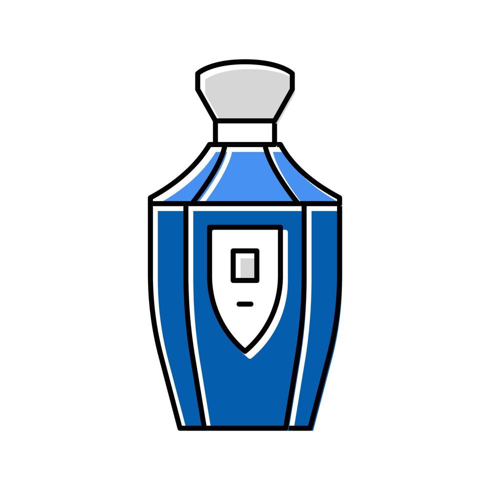 glas geur fles parfum kleur icoon vector illustratie