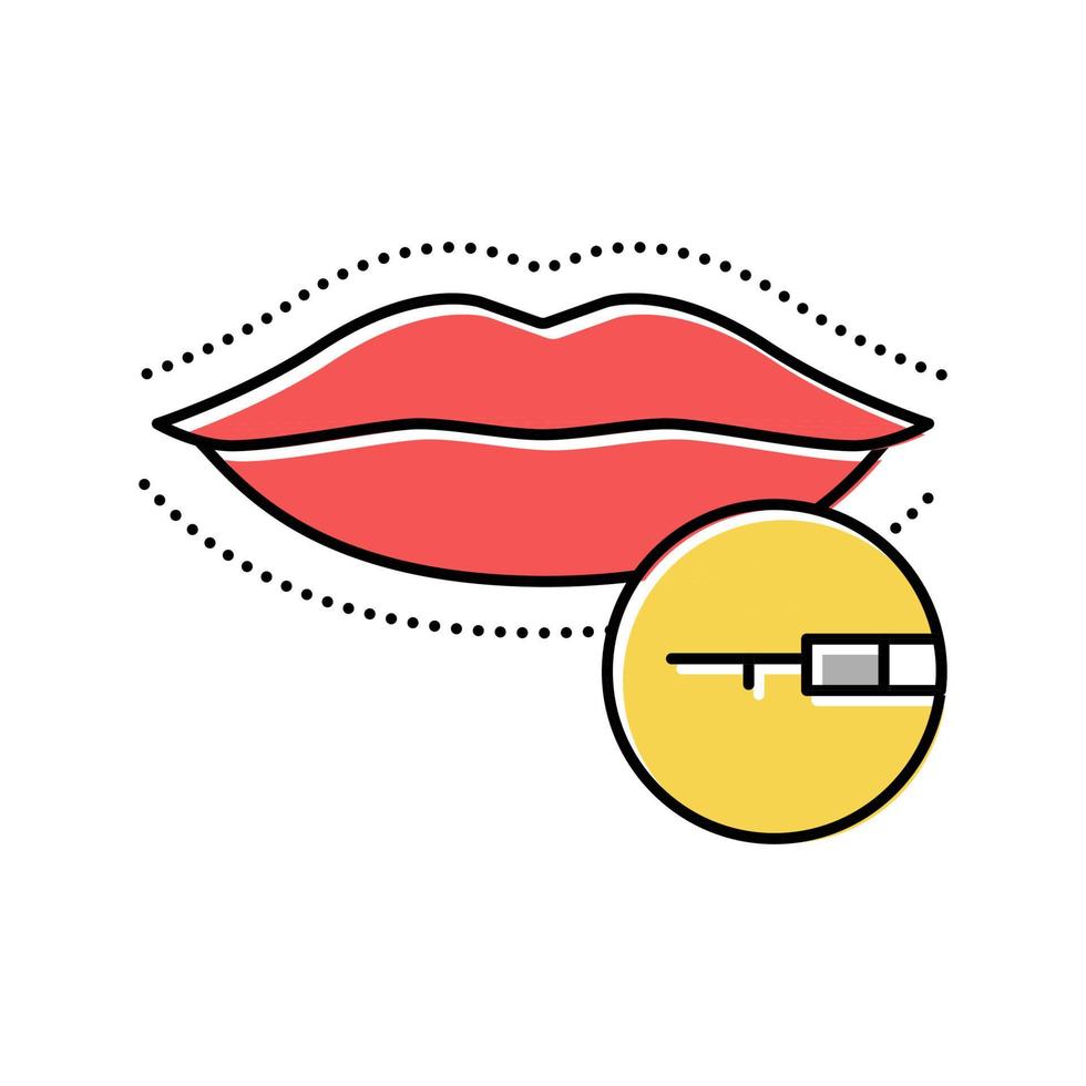 lippen chirurgie kleur pictogram vectorillustratie vector