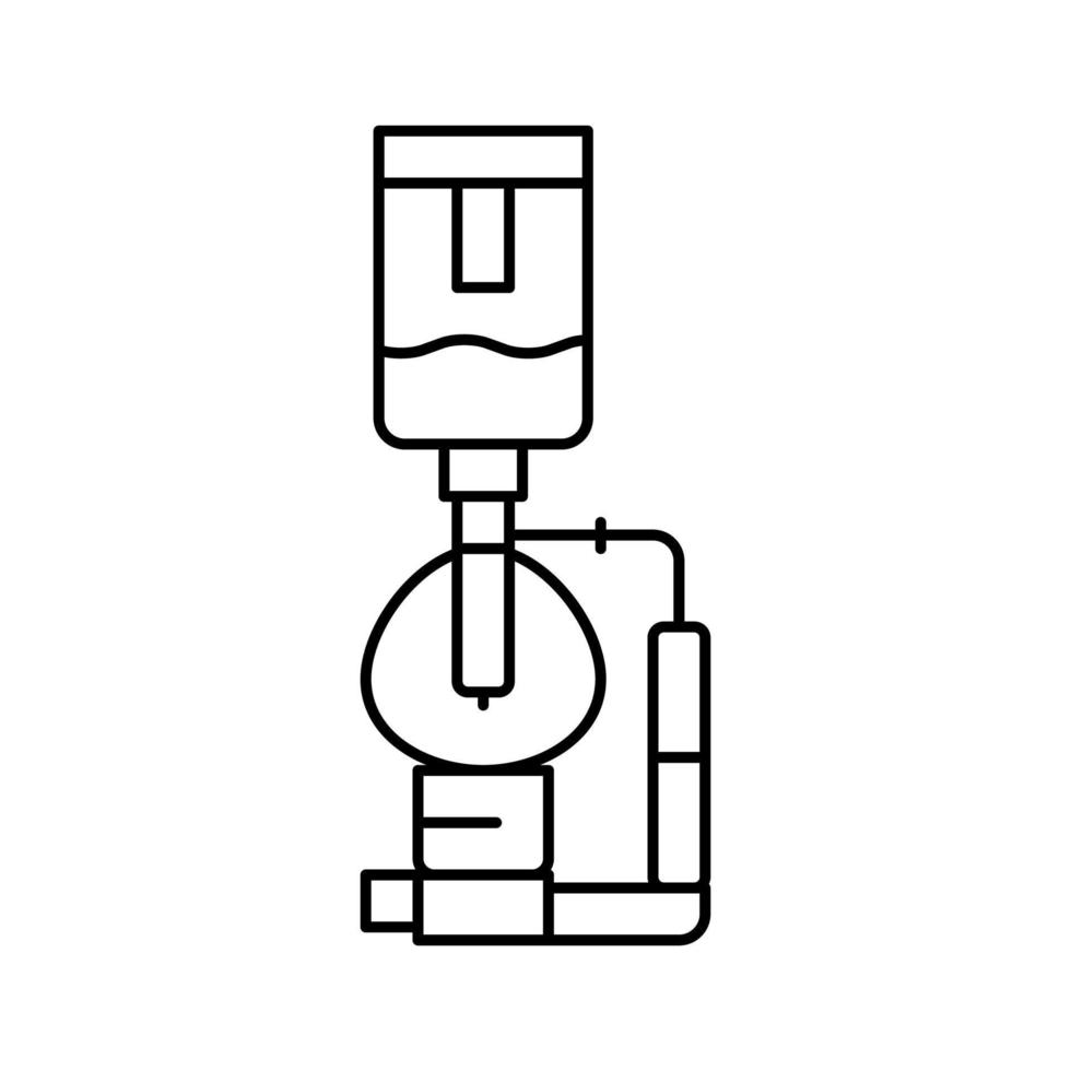 aeropress koffie apparatuur lijn pictogram vectorillustratie vector