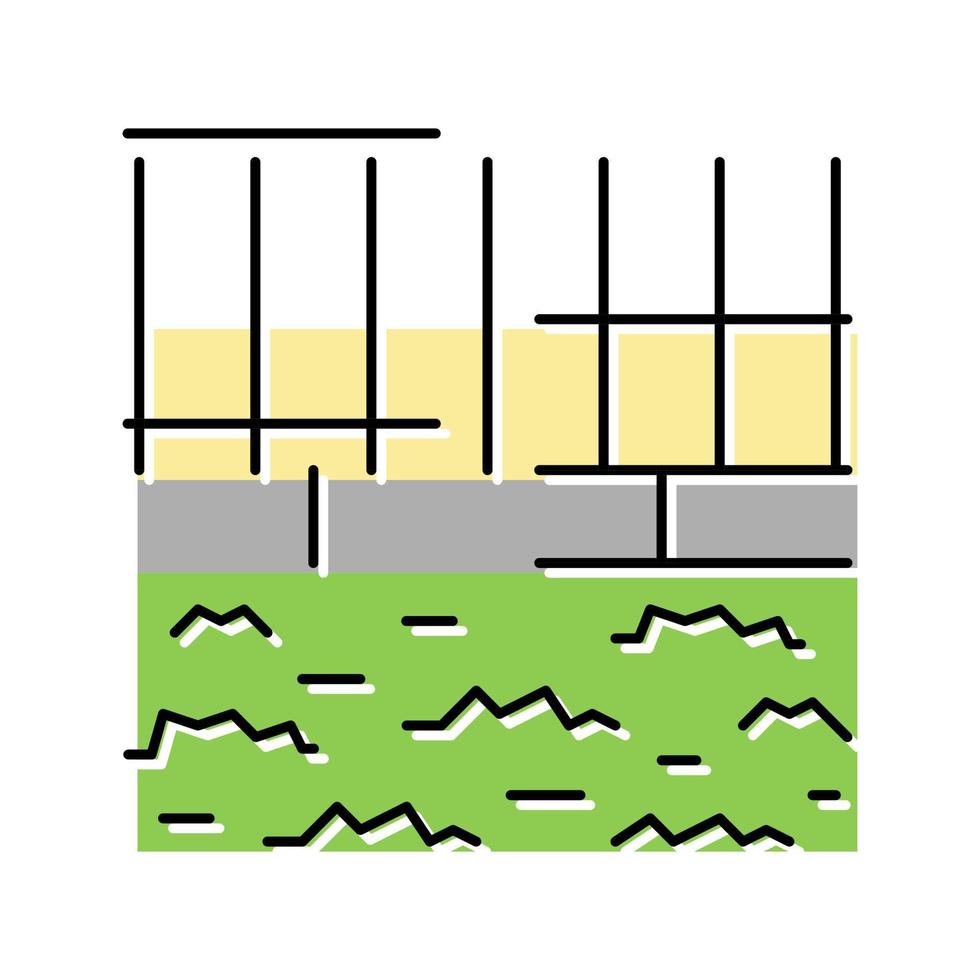 park gras kleur pictogram vectorillustratie vector