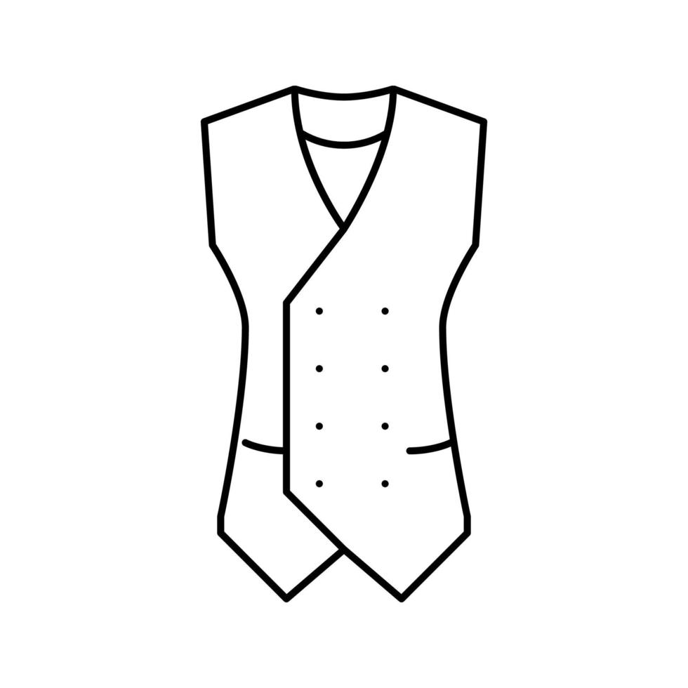 vest bovenkleding mannetje lijn icoon vector illustratie