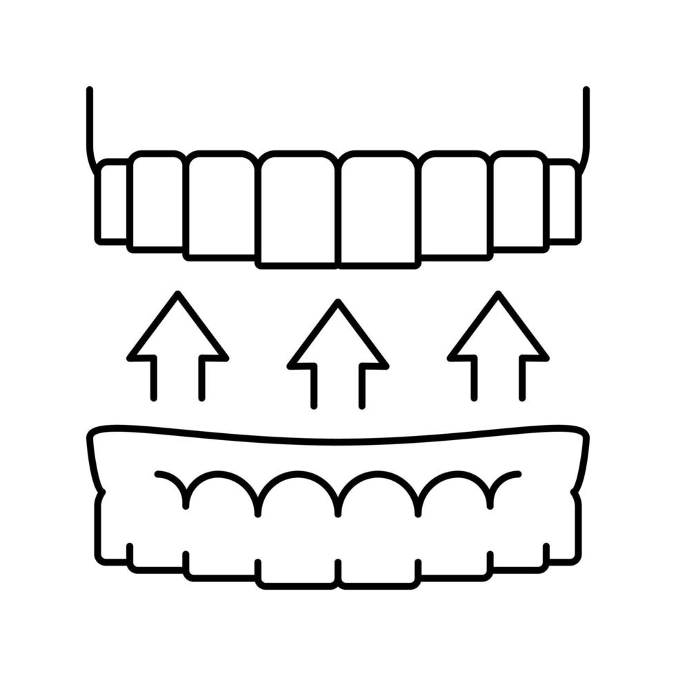 plaat voor tand lijn pictogram vectorillustratie vector