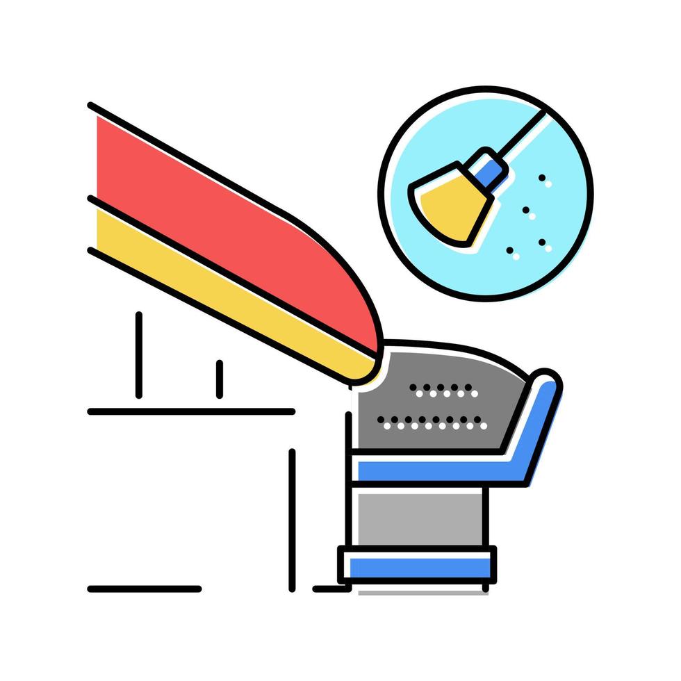 dakgoot schoonmaken kleur pictogram vectorillustratie vector