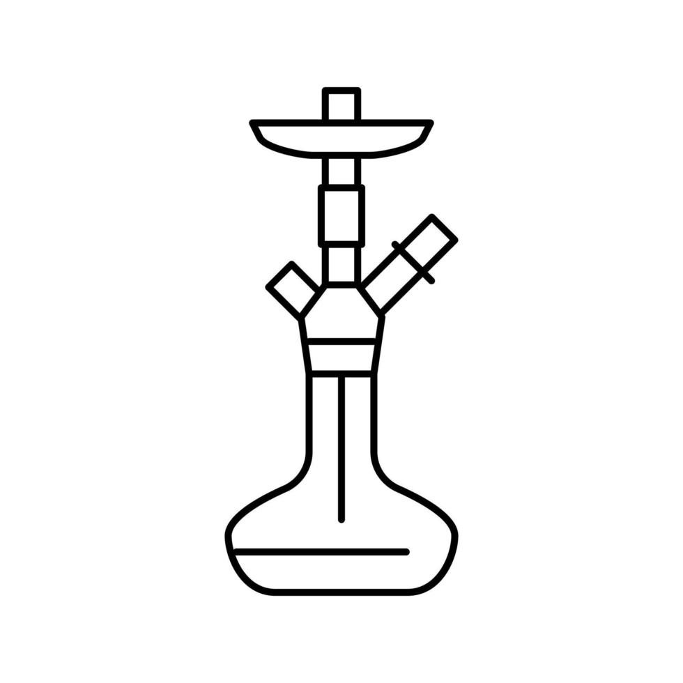 hookah modern lijn icoon vector illustratie