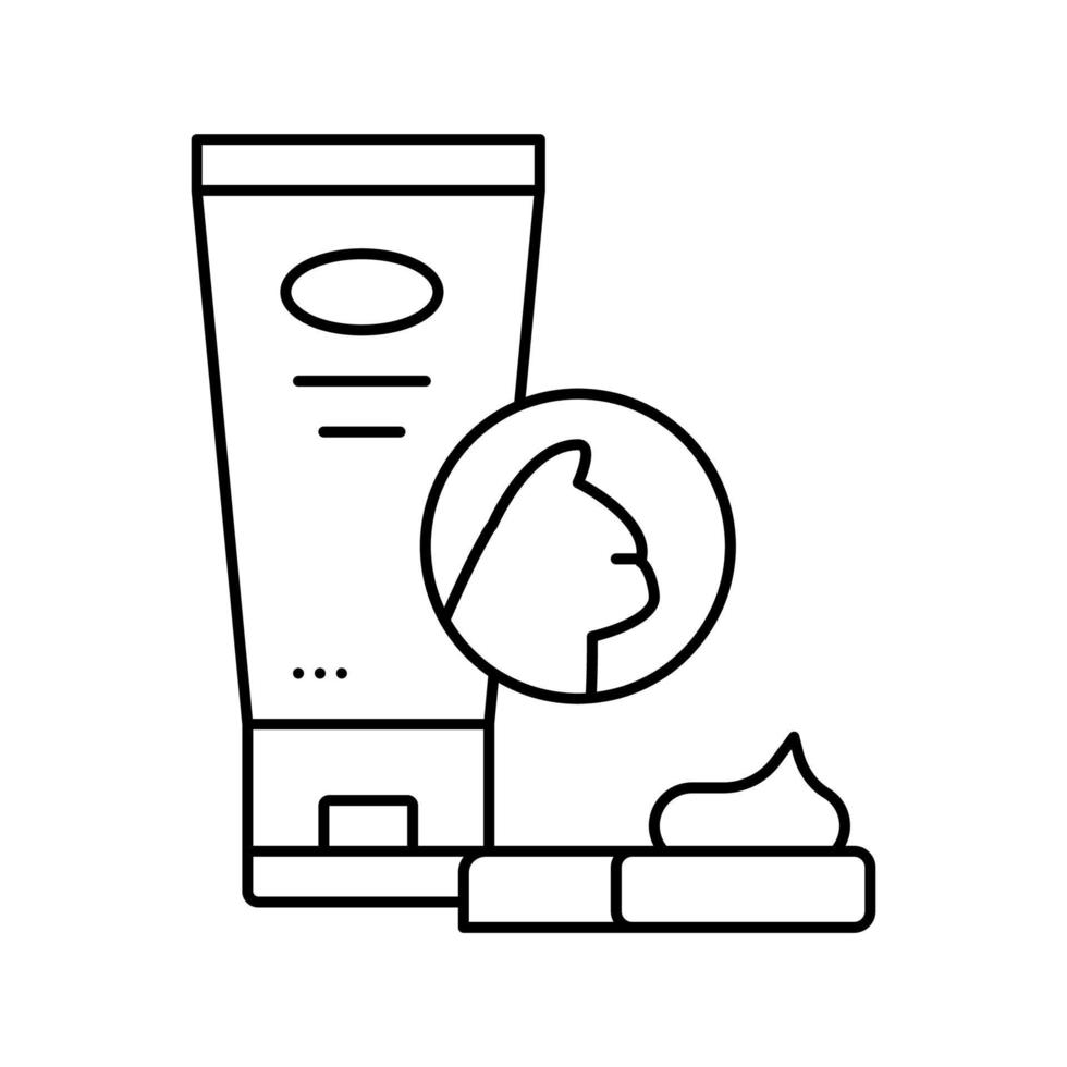 crème voor wol lijn pictogram vectorillustratie vector