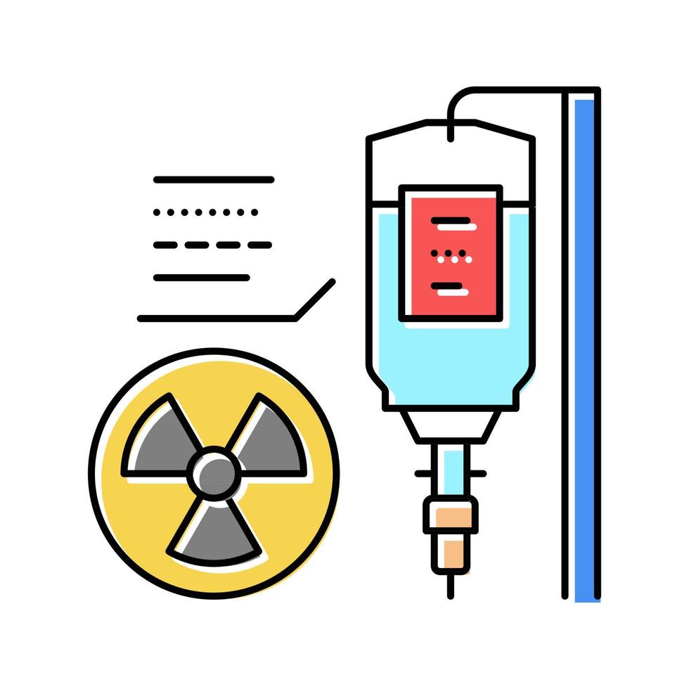 druppelaar radiologie kleur icoon vector illustratie vlak