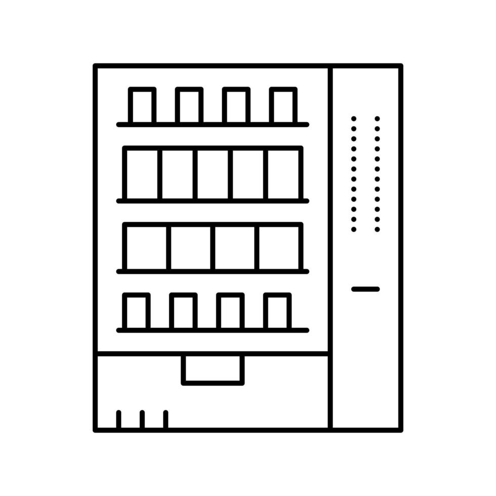 snack automaat motel lijn pictogram vectorillustratie vector