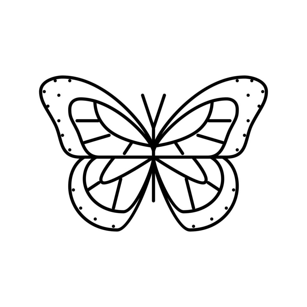 vlinder voorjaar lijn icoon vector illustratie