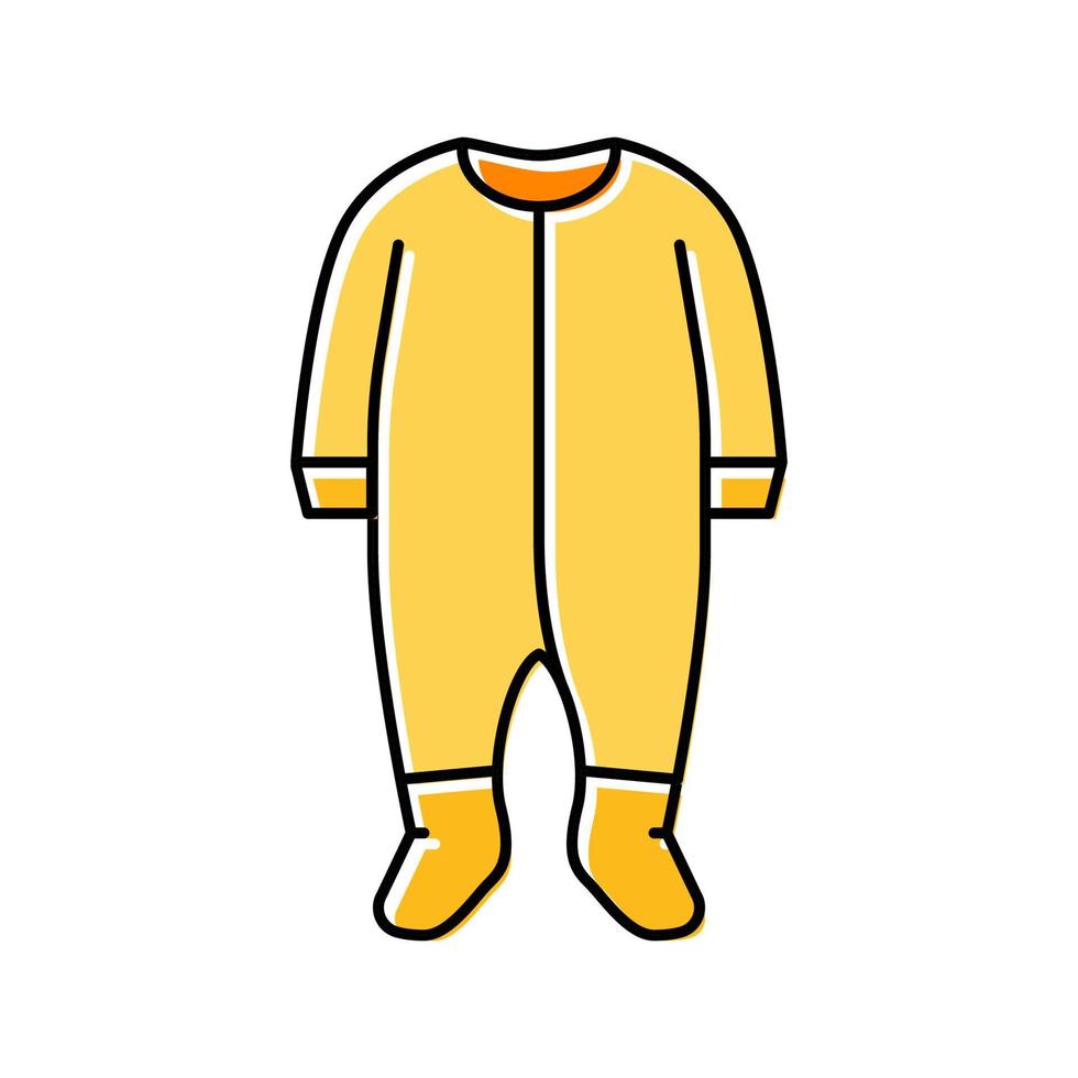 footie kleding baby kleding kleur icoon vector illustratie