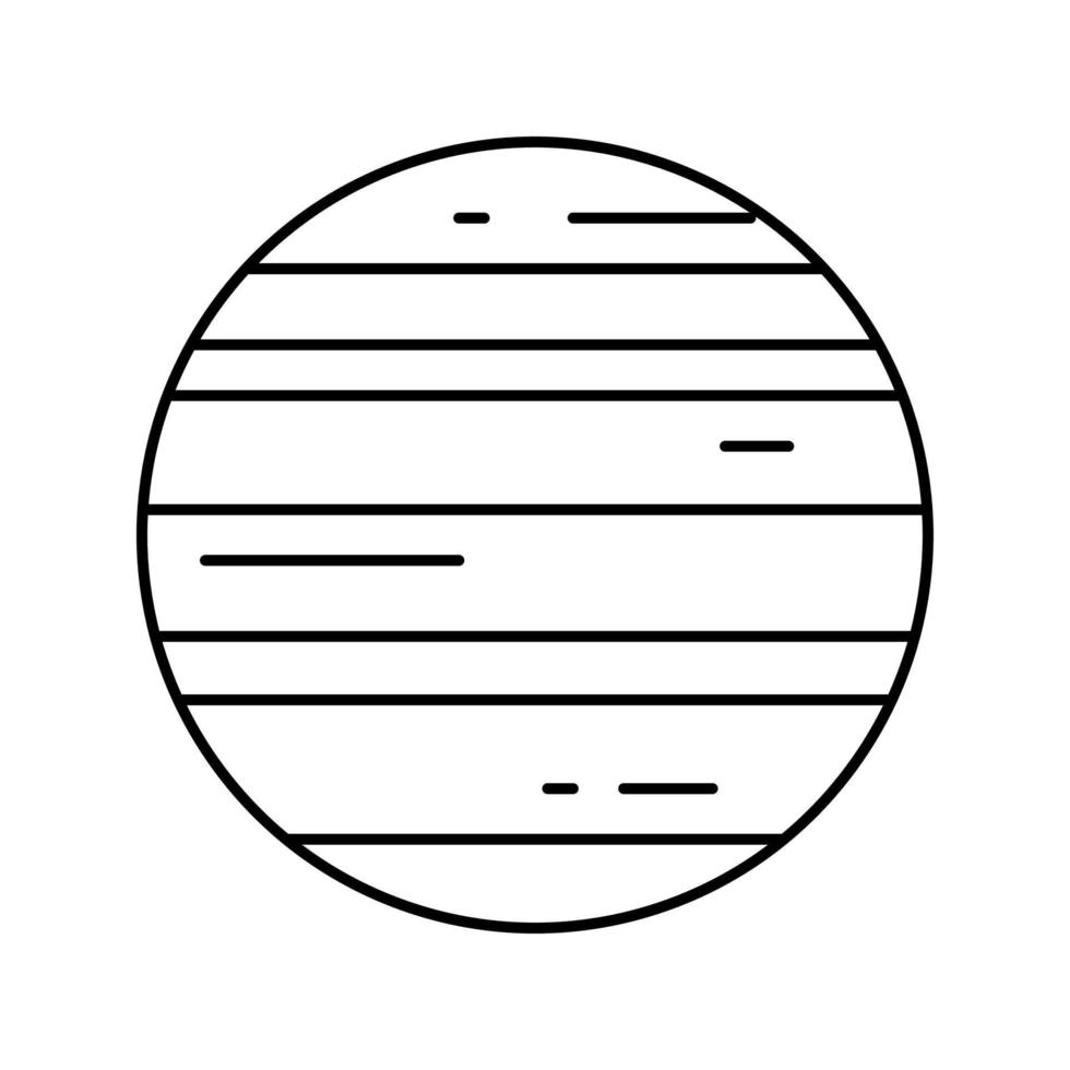 Neptunus planeet lijn pictogram vector zwarte illustratie