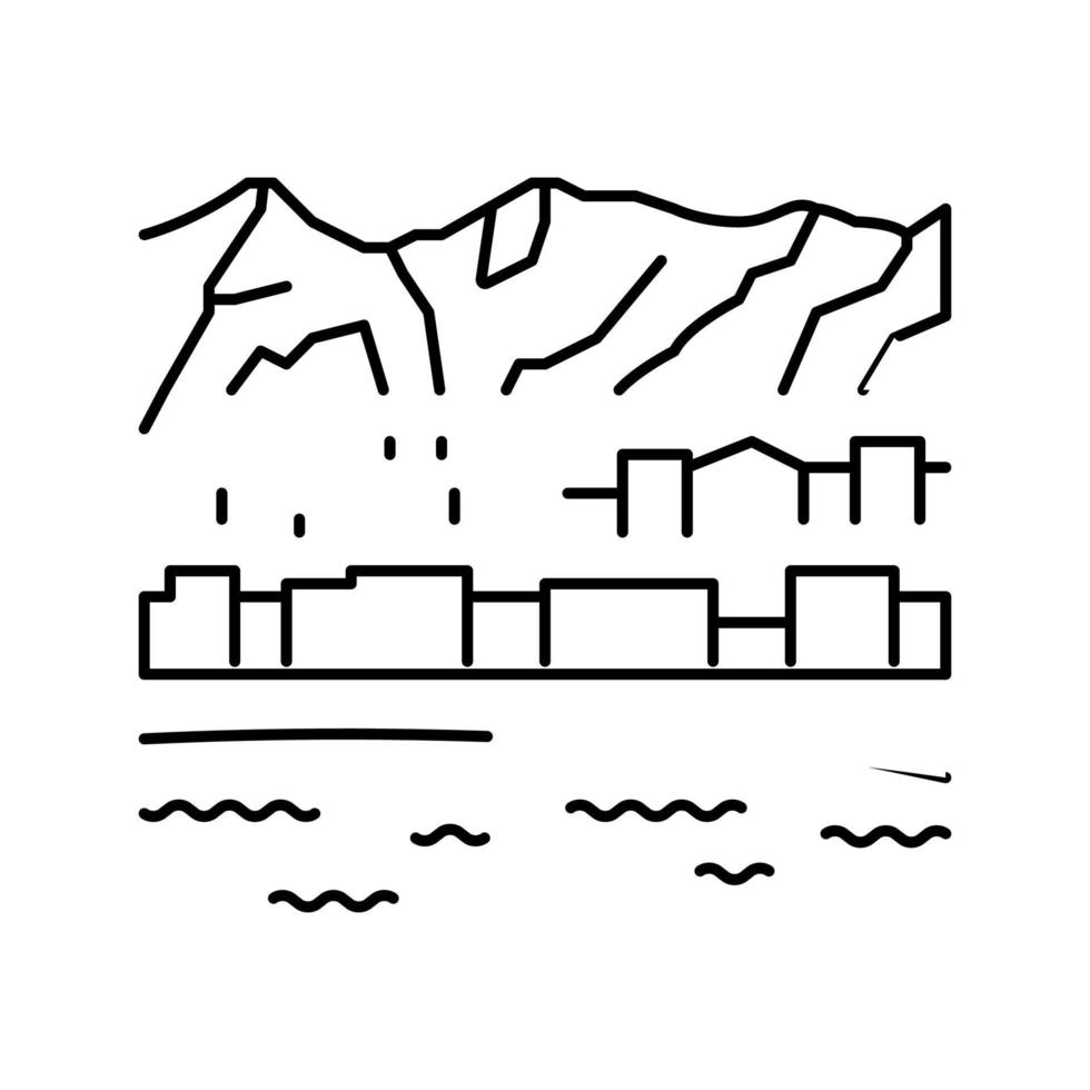 alaska staat lijn pictogram vectorillustratie vector