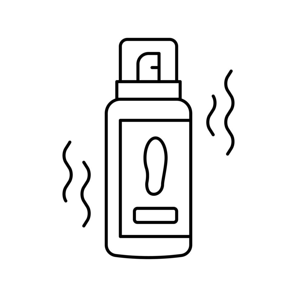 deodorant schoen zorg lijn pictogram vectorillustratie vector