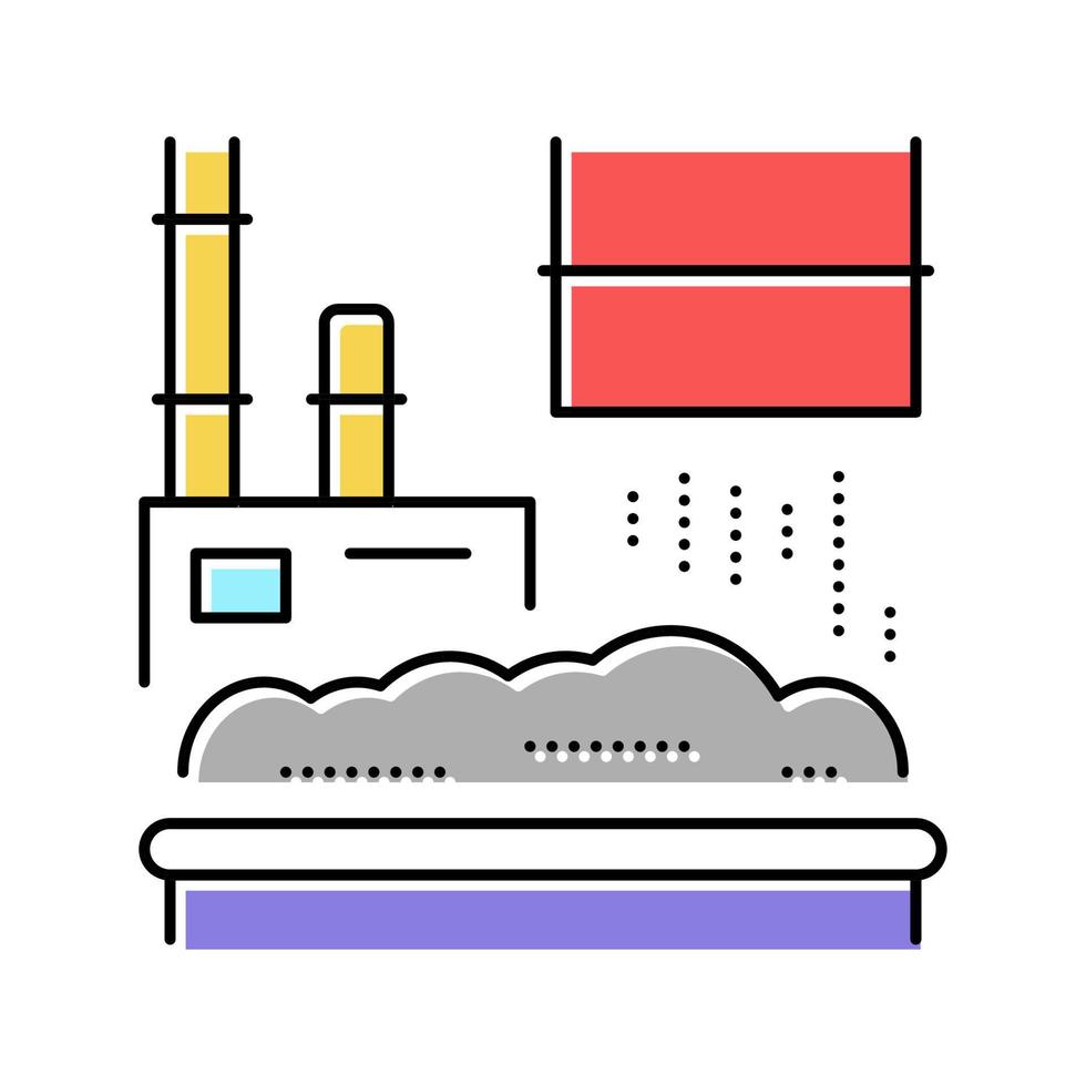 afval fabriek apparatuur kleur pictogram vectorillustratie vector