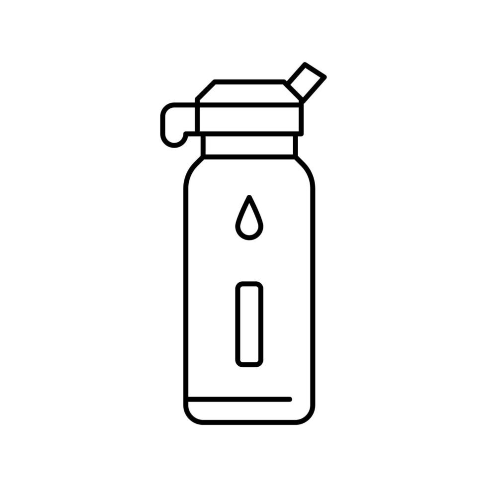 waterfles lijn pictogram vectorillustratie vector