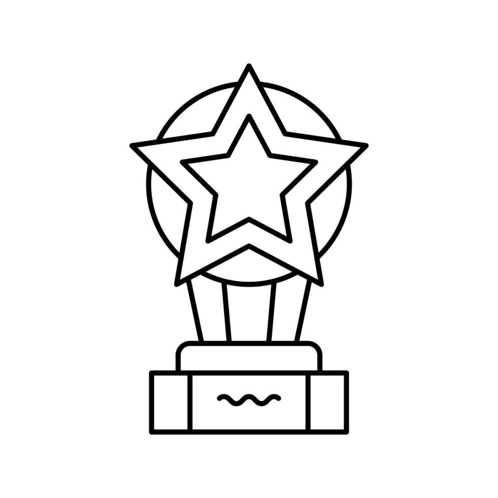 ster award lijn pictogram vectorillustratie vector