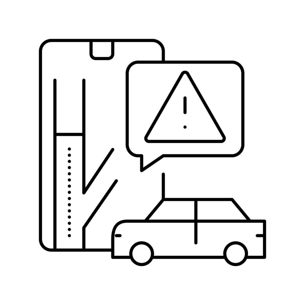 gesloten weg waarschuwing lijn pictogram vectorillustratie vector