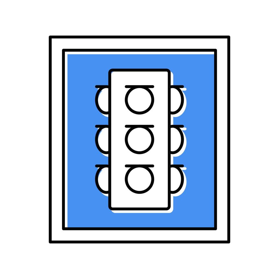 verkeerslichten teken kleur pictogram vectorillustratie vector