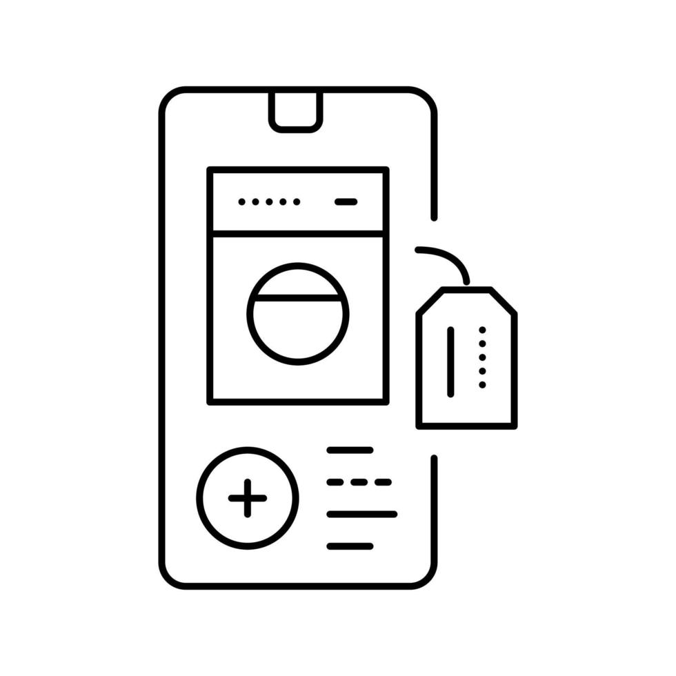 online winkel lijn pictogram vectorillustratie vector