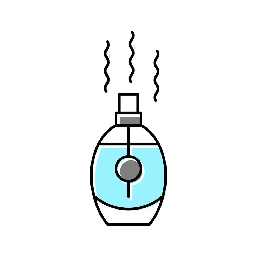 geur geur fles parfum kleur icoon vector illustratie