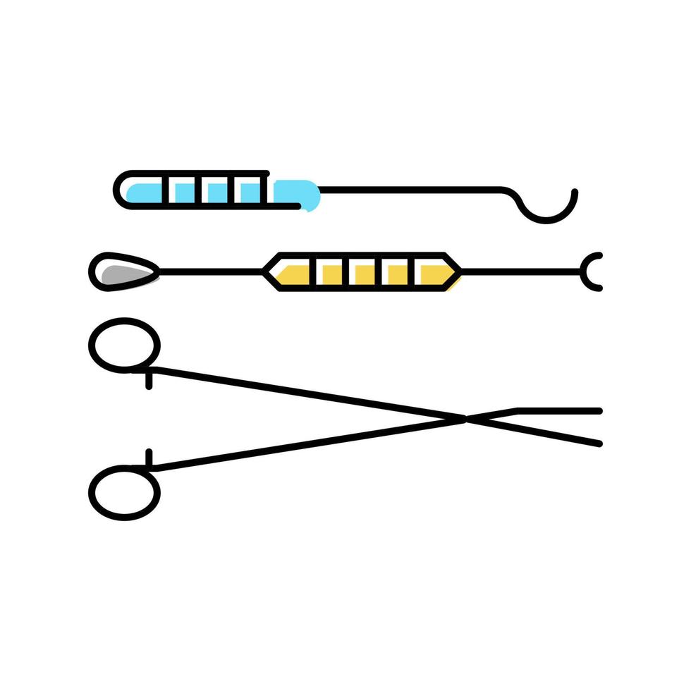 tools gynaecoloog kleur pictogram vector illustratie teken