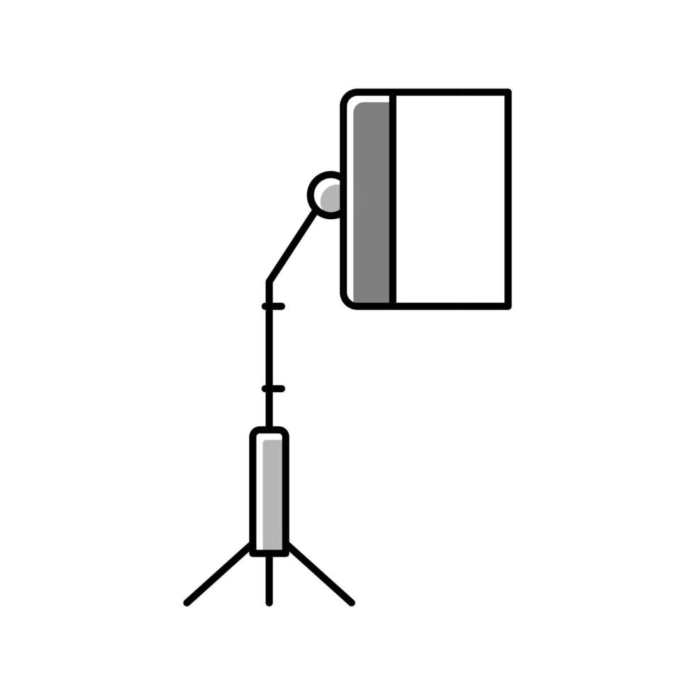 lichtbak fotostudio apparatuur kleur pictogram vectorillustratie vector