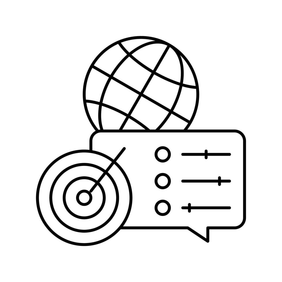 optimalisatie van supply chains lijn pictogram vectorillustratie vector