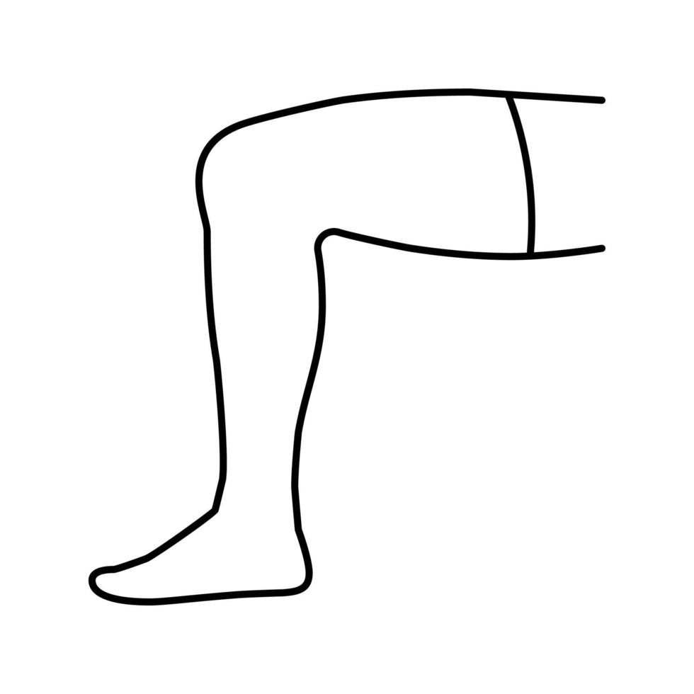 over de knie sok lijn pictogram vector geïsoleerde illustratie