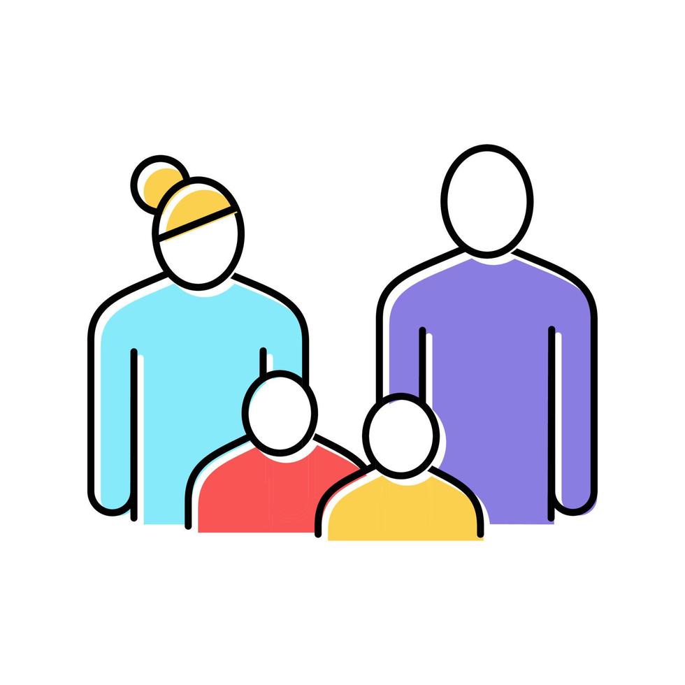 familierecht woordenboek kleur pictogram vectorillustratie vector