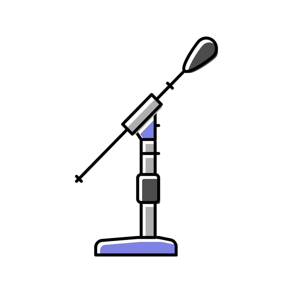 web mic microfoon kleur icoon vector illustratie