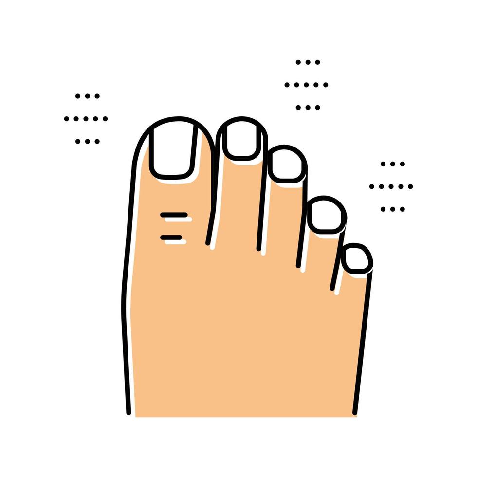 luxe pedicure kleur pictogram vectorillustratie vector