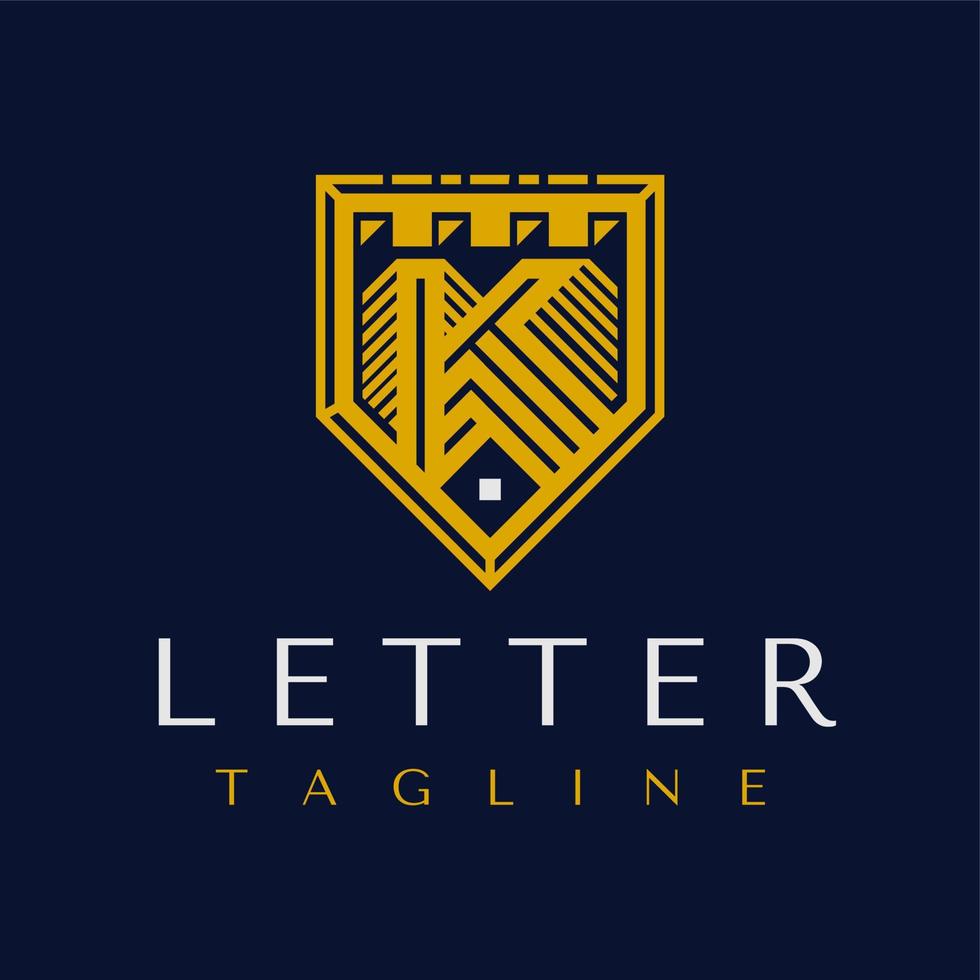modern schild k brief logo ontwerp sjabloon. luxe huis k logo grafisch vector. vector