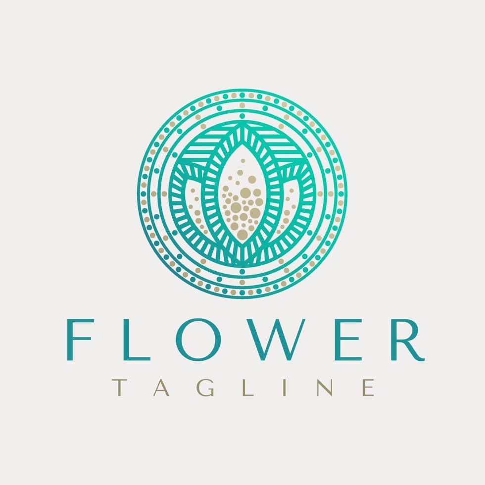 luxe lijn bloem logo ontwerp sjabloon. abstract bloemen logo grafisch vector. vector