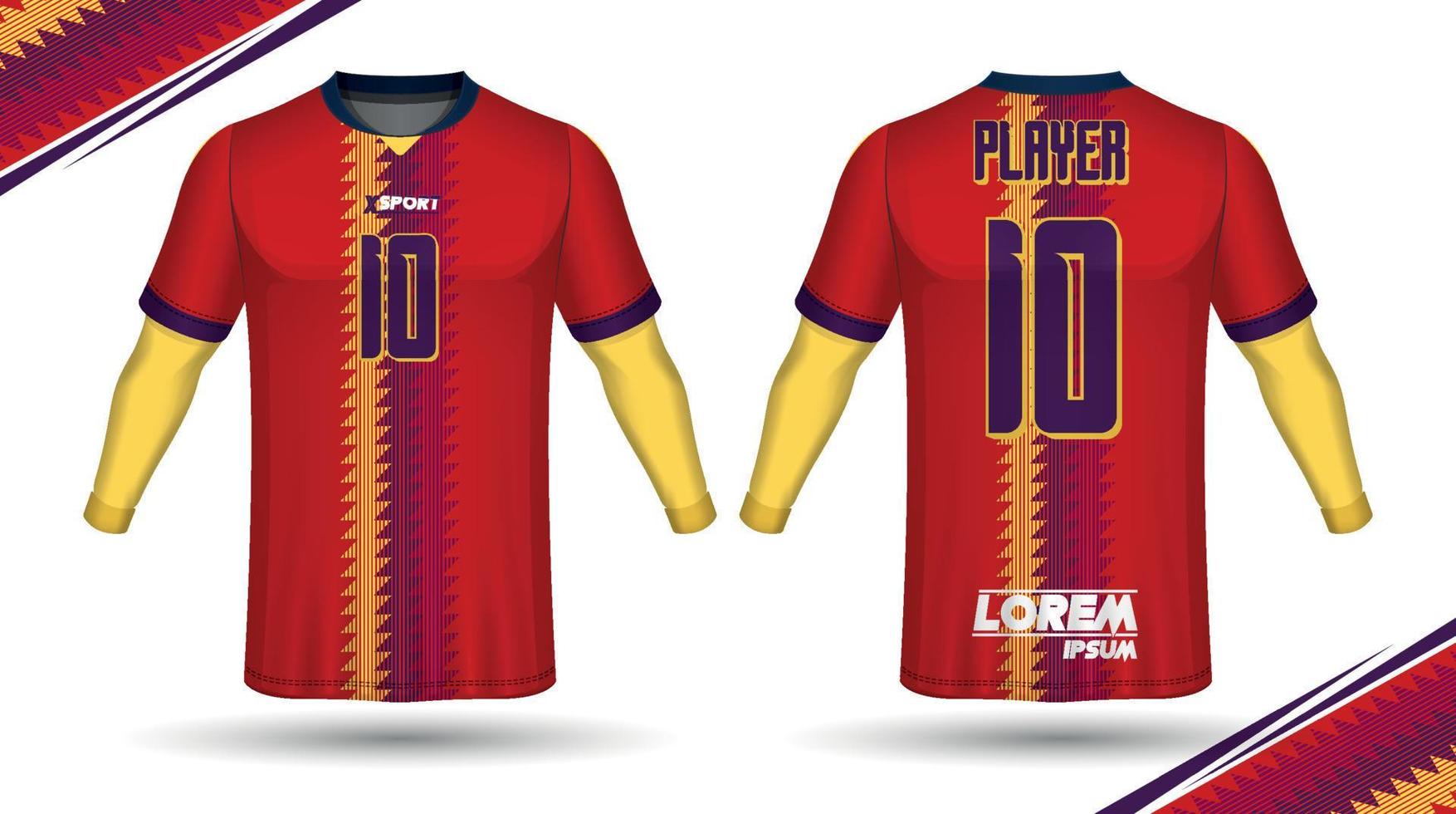 voetbal Jersey ontwerp voor sublimatie, sport t overhemd ontwerp vector