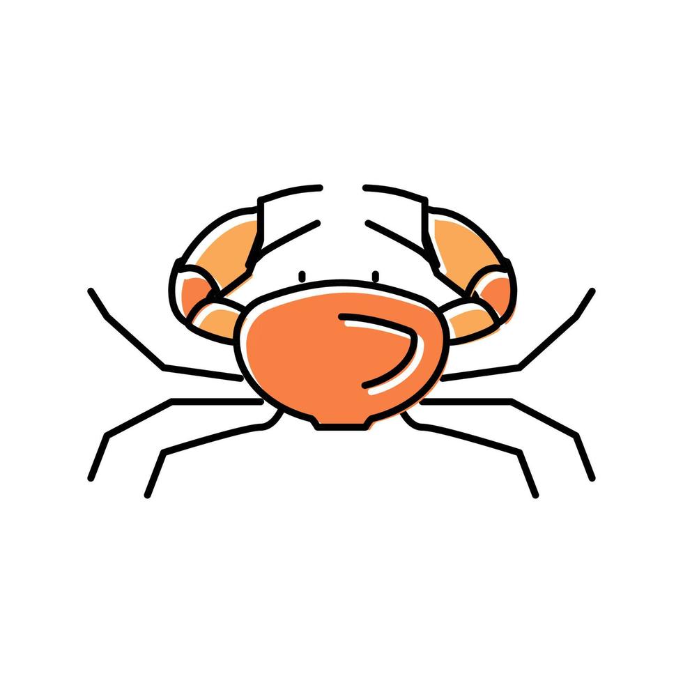 krab zeevruchten kleur pictogram vectorillustratie vector