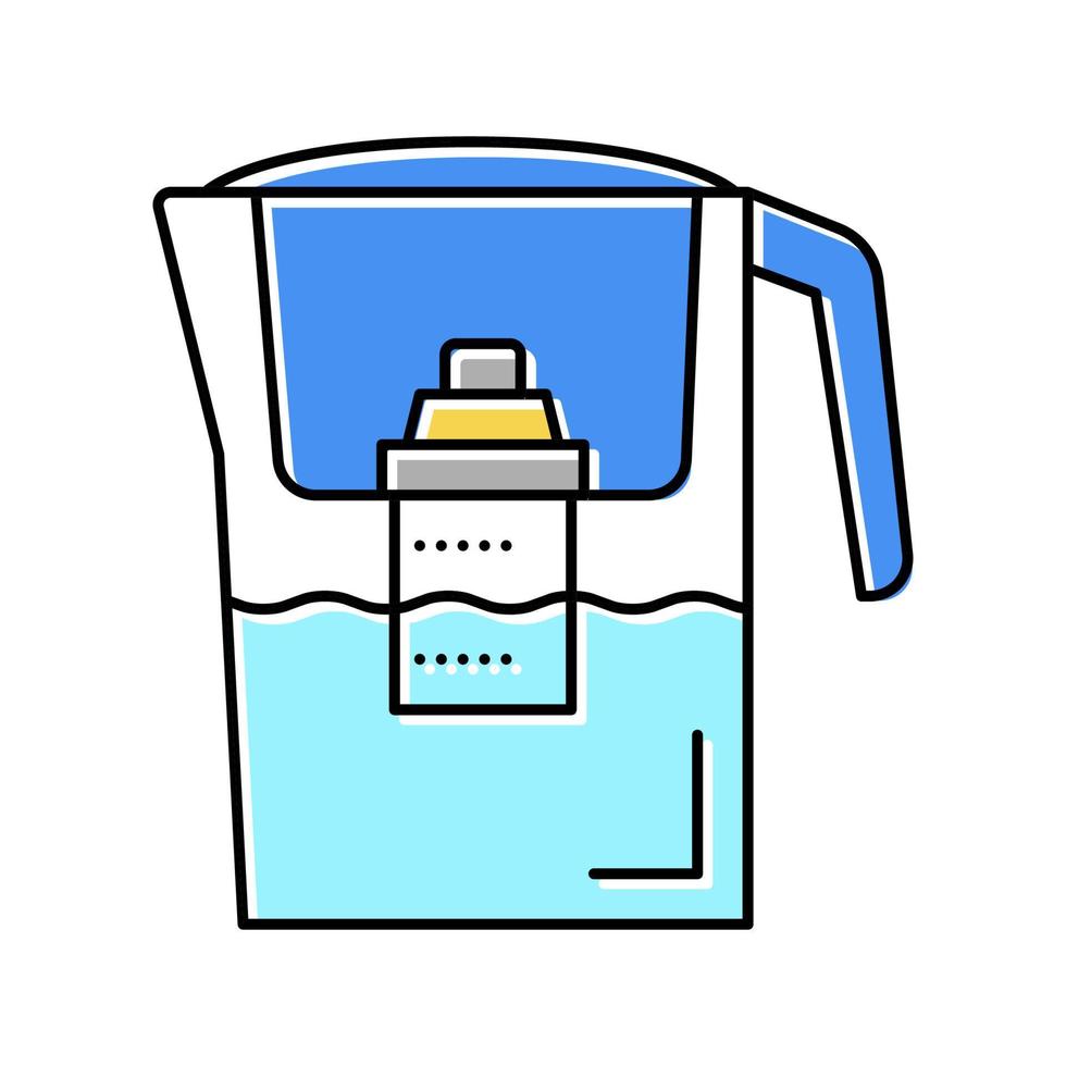 binnenlandse filter water kleur pictogram vectorillustratie vector