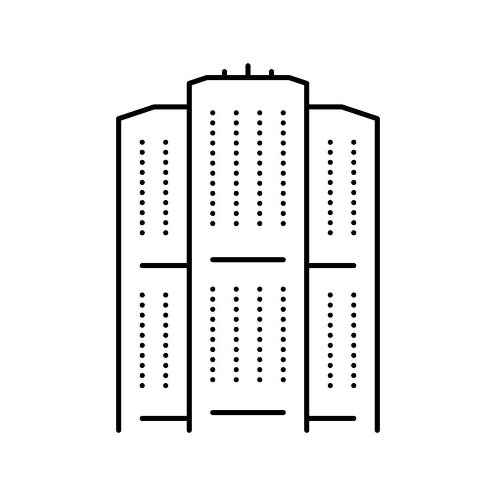 appartement huis lijn pictogram vectorillustratie vector