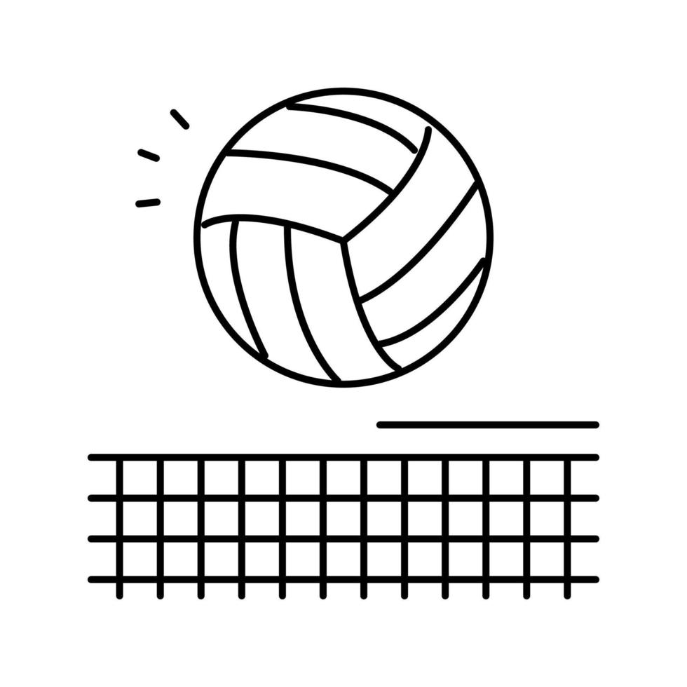 volleybal sport spel lijn pictogram vectorillustratie vector