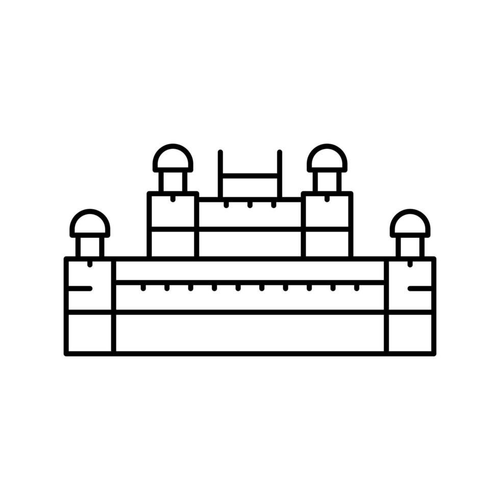 rode fort lijn pictogram vectorillustratie vector