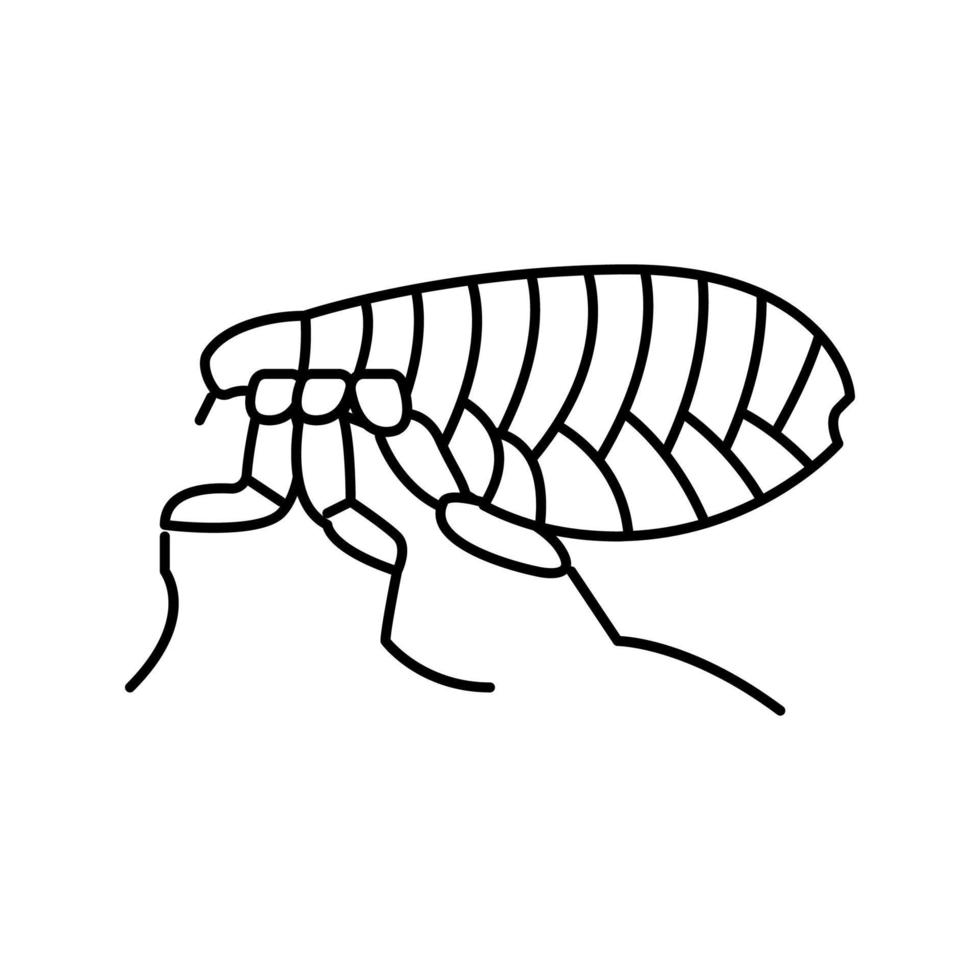 teek insect lijn pictogram vectorillustratie vector