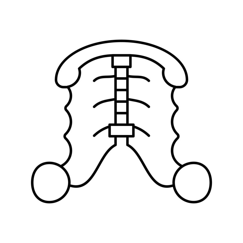 tandheelkundige plaat lijn pictogram vectorillustratie vector