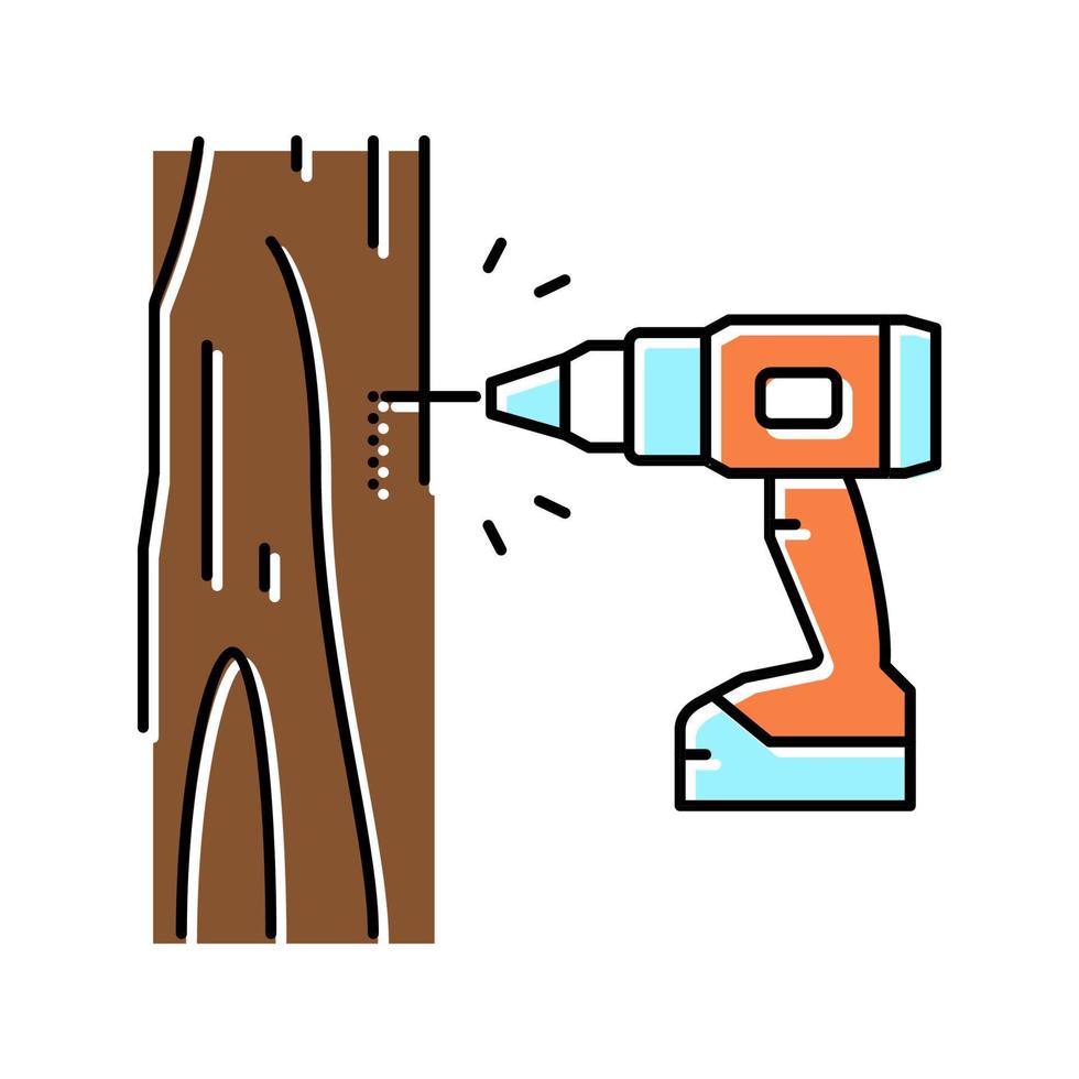 tikken bomen kleur pictogram vectorillustratie vector