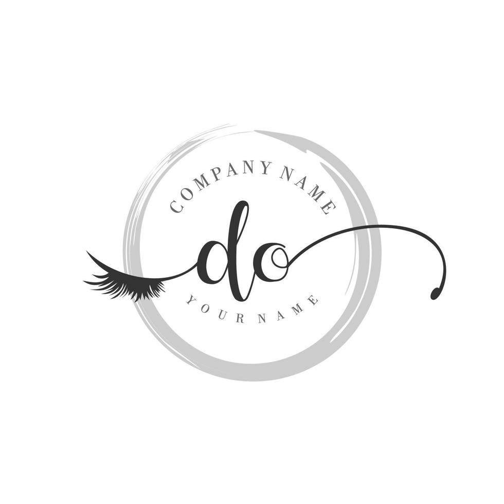 eerste Doen logo handschrift schoonheid salon mode modern luxe monogram vector