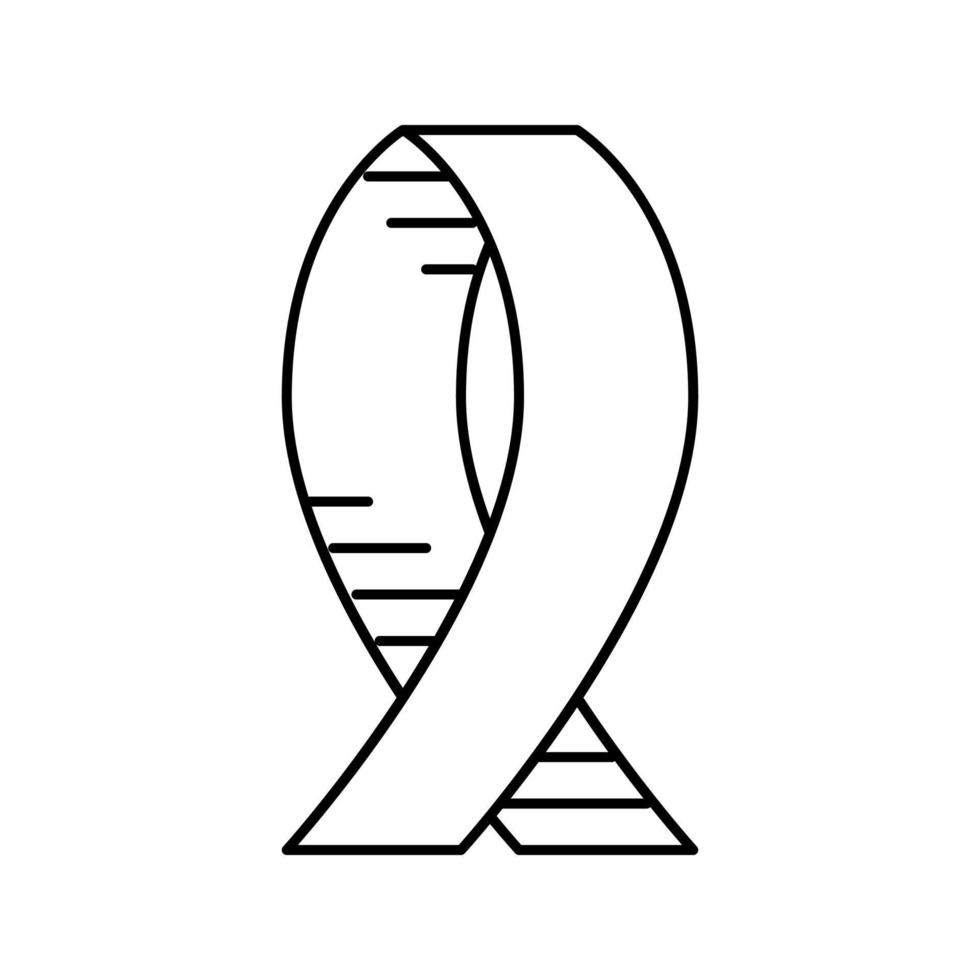 insigne lint banier ontwerp lijn icoon vector illustratie