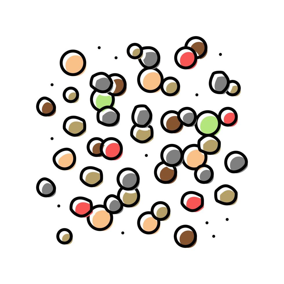 droog peper mengen kleur icoon vector illustratie