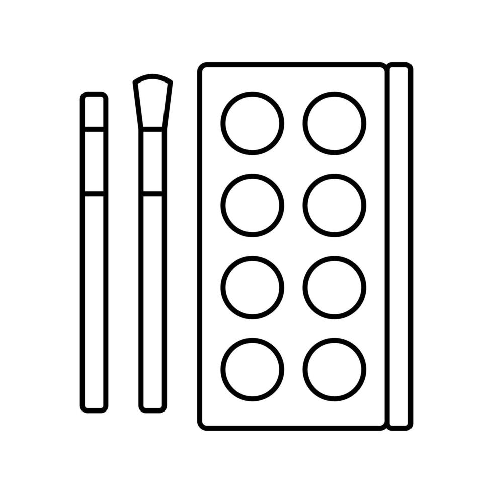 bedenken schoonheidsmiddelen en gereedschap lijn icoon vector illustratie